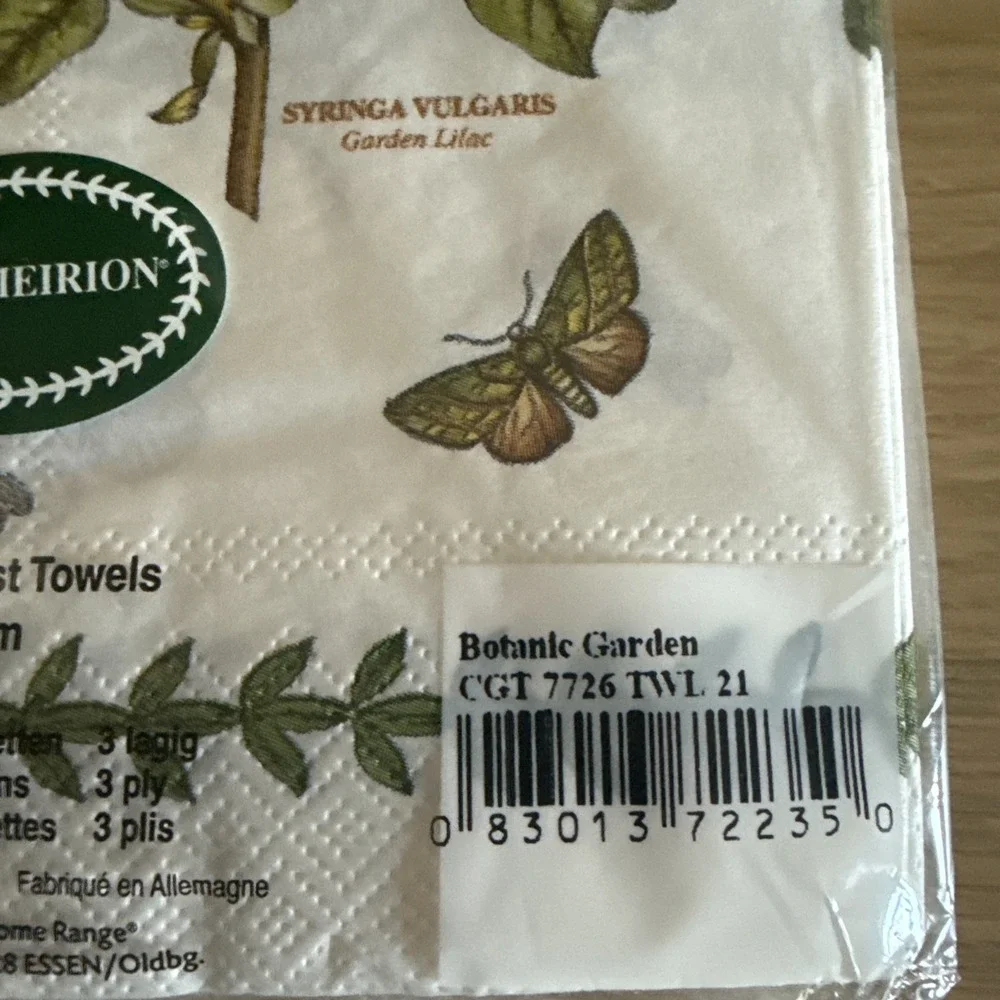 PORTMEIRION CROSCILL Paper Napkins/Buffet/Guest Towels Bath decoupage 16 per pkg